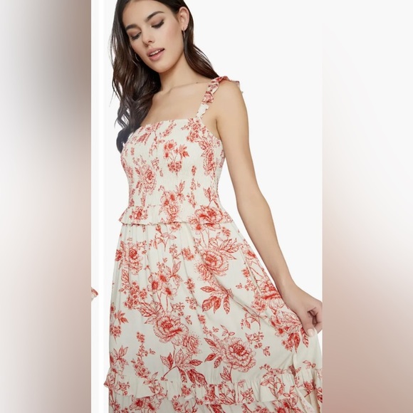 Lost & Wander Paradise Song Smocked Maxi Dress Small - Picture 4 of 9